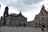 Dresden - Oberlandesgericht et Georgentor &mdash; ⑴ Oberlandesgericht &mdash; ⑵ Georgentor