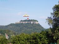Königstein depuis Pfaffendorf &mdash; ⑴ Festung Königstein