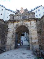 Festung Königstein - La rampe d'accès a une pente très forte
