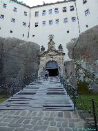 Festung Königstein - La rampe d'accès a une pente très forte