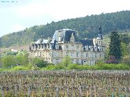 vue du Château Brochon depuis Fixin