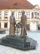 Györ - Czuczor Gergely és Jedlik Ányos szoborcsoport