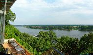Lauenburg - Vue sur l'Elbe depuis l'Hotel Bellevue