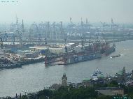Hamburg - Steinwerder - Vu depuis la tour de Hauptkirche St. Michaelis