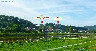 Weser &mdash; ⑴ Benediktinerinnenabtei vom Heiligen Kreuz Herstelle &mdash; ⑵ Burg Herstelle