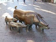 Bremen - Hirt mit Schweinen (Schweinehirt und seine Herde)