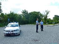 Møllehusvej Grænseovergang - MERCI les policiers Danois en faction qui nous ont proposés de nous prendre en photo !