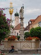 Straubing - Theresienplatz - Tiburtiusbrunnen