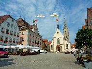 Rottenburg am Neckar - Marktplatz - Stadtverwaltung - Dom St. Martin &mdash; ⑴ Stadtverwaltung &mdash; ⑵ Dom St. Martin