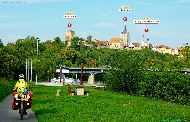 Bad Wimpfen - Roter Turm - Blauer Turm - Evangelische Stadtkirche &mdash; ⑴ Roter Turm &mdash; ⑵ Blauer Turm &mdash; ⑶ Evangelische Stadtkirche