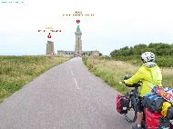 Cap Fréhel - Premier phare (Phare Vauban) et Phare actuel &mdash; ⑴ Premier phare (Phare Vauban) &mdash; ⑵ Phare Du Cap Frehel (Phare actuel)