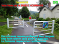 Calvados - Voie Verte de la SUISSE-NORMANDE - Des chicanes remarquablement bien conçues. Elles font ralentir sans gêner le passage. Le Calvados respecte les cyclotouristes