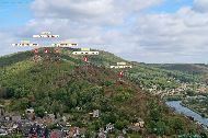 Bogny-sur-Meuse - Le Cheval Bayard et Les Quatre Fils Aymon (vus depuis Le Chevalier Dardennor) &mdash; ⑴ Le Cheval Bayard &mdash; ⑵ Les Quatre Fils Aymon &mdash; ⑶ Les Quatre Fils Aymon &mdash; ⑷ Les Quatre Fils Aymon &mdash; ⑸ Les Quatre Fils Aymon