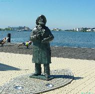 Heiligenhafen - Bronzefigur Fischer Friedrich Gottlieb Stüben