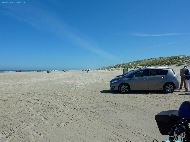 Strand Blokhus - L'itinéraire cyclable de la Mer du Nord emprunte 14km de plage !!! Impossible, on s'enfonce ! Demi-tour
