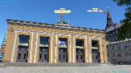 København (Copenhague) - Bertel Thorvaldsens Plads &mdash; ⑴ Thorvaldsens Museum &mdash; ⑵ Christianborg Tårnet