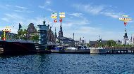 København (Copenhague) - Københavns havn &mdash; ⑴ Knippelsbro &mdash; ⑵ Børsen &mdash; ⑶ Tårnet &mdash; ⑷ Nikolaj Kunsthal