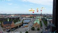 København (Copenhague) - Christiansborg Tårnet &mdash; ⑴ Turning Torso (Malmö en Suède) &mdash; ⑵ Børsen &mdash; ⑶ Vor Frelsers Kirke