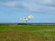 Bunkeflostrand &mdash; ⑴ Milieu du champ d'éoliennes &mdash; ⑵ Hub concentrateur du champ d'éoliennes