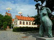 Sölvesborg - Västra Storgatan 2-4 &mdash; ⑴ Sankt Nicolai Kyrka &mdash; ⑵ Nicolaigården
