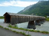 Alte Rheinbrücke - relie Sevelen à Vaduz (Liechtenstein)