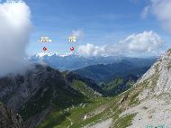 Pilatus (2100m) &mdash; ⑴ Schreckhorn &mdash; ⑵ Eiger
