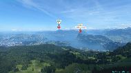 Pilatus - Redescente par le téléphérique &mdash; ⑴ Rigi &mdash; ⑵ Bürgenstock