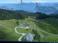 Pilatus - Redescente par le téléphérique - Fräckmüntegg &mdash; ⑴ Rigi &mdash; ⑵ Bürgenstock