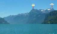 Ingenbohl - Brunnen - Lac des 4 Cantons &mdash; ⑴ Gitschen &mdash; ⑵ Uri-Rotstock