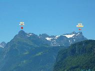 Ingenbohl - Brunnen - Lac des 4 Cantons &mdash; ⑴ Gitschen &mdash; ⑵ Uri-Rotstock