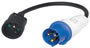 Cyclo camping - Adaptateur prise P17 mâle vers Schuko femelle